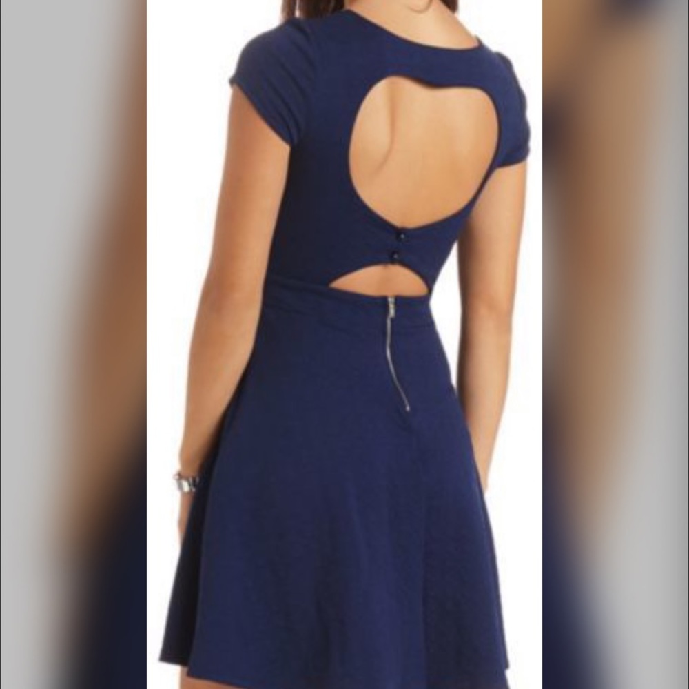 Charlotte Russe Navy Heart Back